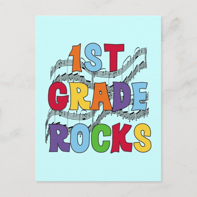 Carte Postale Chemises et cadeaux Multicolor 1er grade Rocks (Devant)