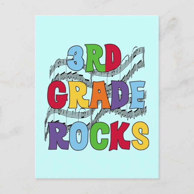 Carte Postale Chemises et cadeaux Multicolor 3e grade Rocks (Devant)