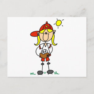Carte Postale Chemises et Cadeaux pour Fille Joueuse de Baseball