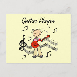 Carte Postale Chemises et Cadeaux pour Fille Joueuse de Guitare