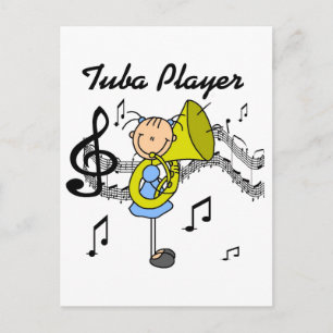 Carte Postale Chemises et Cadeaux pour Joueurs de Tuba