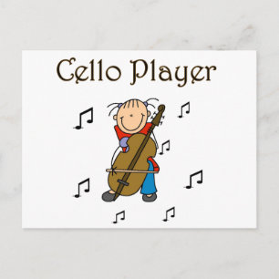 Carte Postale Chemises et Cadeaux pour Joueurs de Violoncelle