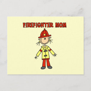 Carte Postale Chemises et cadeaux pour maman pompier
