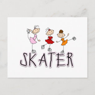 Carte Postale Chemises et cadeaux pour patineurs