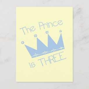 Carte Postale Chemises et cadeaux Prince Crown 3e anniversaire