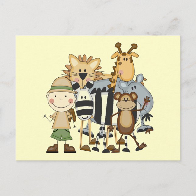 Carte Postale Chemises et cadeaux Safari Boy (Devant)