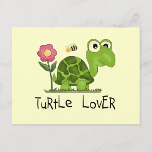 Carte Postale Chemises et cadeaux Tortue Lover