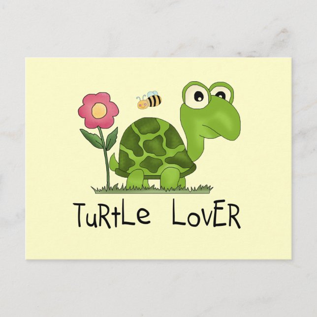 Carte Postale Chemises et cadeaux Tortue Lover (Devant)