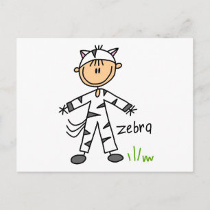 Carte Postale Chemises et Cadeaux Zèbre à Habiller