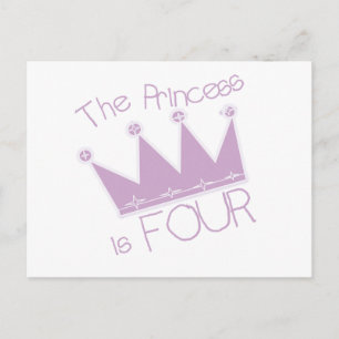 Carte Postale Chemises Princess Crown 4th Birthday