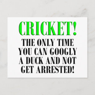 Carte Postale Chemises, T-shirts et cadeaux CRICKET !