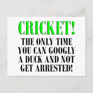 Carte Postale Chemises, T-shirts et cadeaux CRICKET !