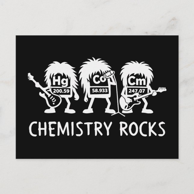 Carte Postale Chemistry Rocks Science Rock Band (Devant)