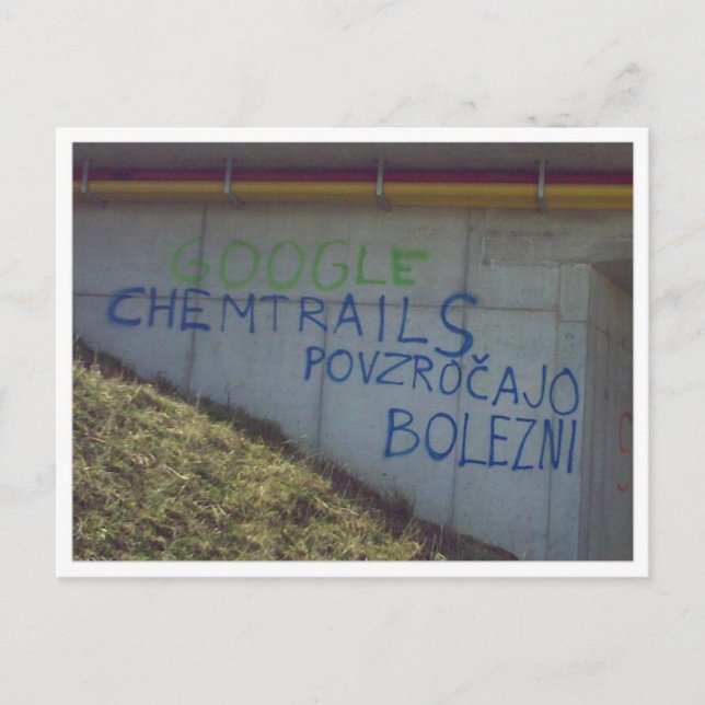 Carte postale Chemtrails Recherche Pologne (Devant)