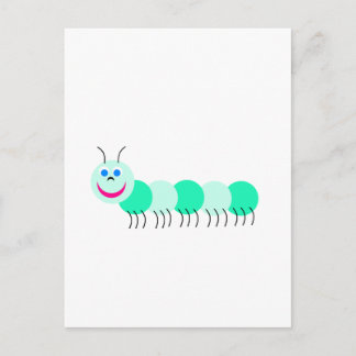 Carte Postale Chenille verte
