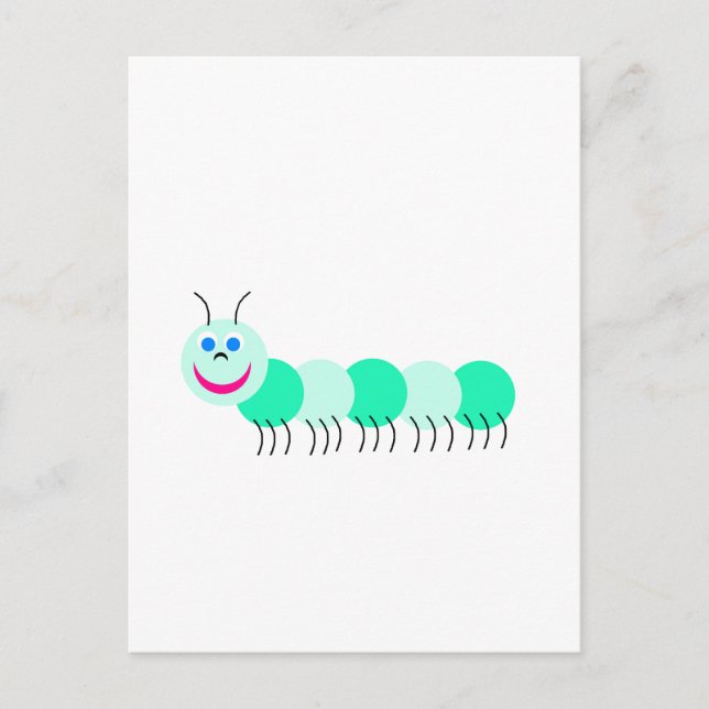 Carte Postale Chenille verte (Devant)