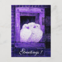 CHÈQUES BLANCHES À LA FENÊTRE bleu violet
