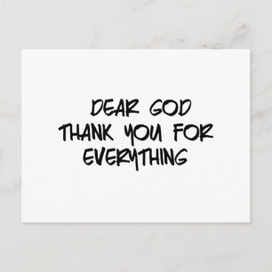 CARTE POSTALE CHER DIEU MERCI POUR TOUT