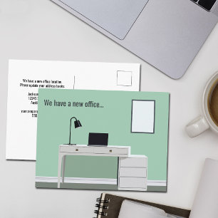 Carte Postale Cher Nouveau Bureau Bureau Bureau Petit Entreprise