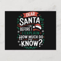 Cher Père Noël Avant D'Expliquer Combien Vous Save