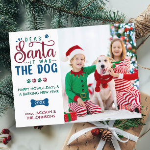 Carte Postale Cher Père Noël c'était le Chien Enfants Drôles & P