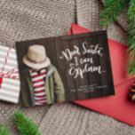 Carte Postale Cher Père Noël je peux expliquer Funny Holiday Ful<br><div class="desc">Envoyez des salutations de vacances amusantes à vos amis et à votre famille avec notre carte postale photo humoristique. Votre photo préférée est superposée de "Cher Père Noël, je peux vous expliquer... " en typographie brossée à la main blanche, avec vos noms et message personnalisé en dessous. Utilisez le modèle...</div>