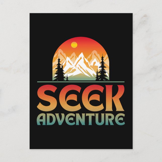 CARTE POSTALE CHERCHEZ L'AVENTURE (Devant)