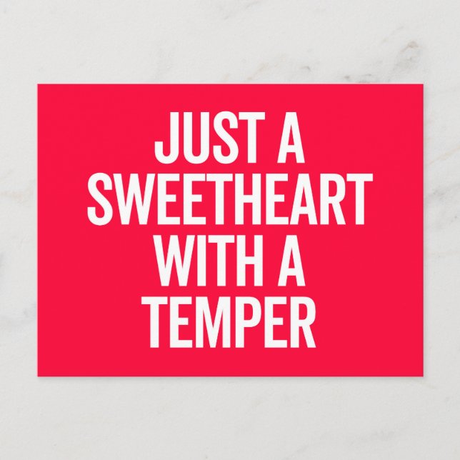 Carte Postale Chérie Avec Une Citation Drôle De Temper (Devant)