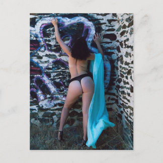 Carte Postale Chérie ! Modèle Lingerie City girl