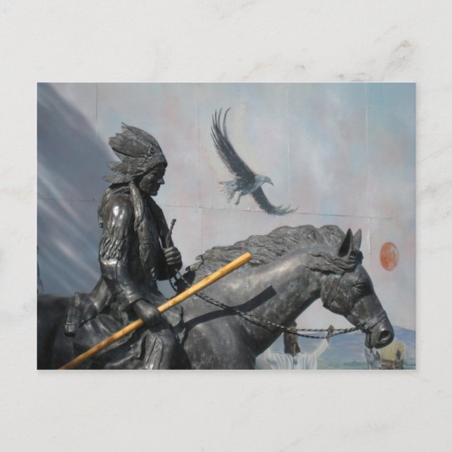 Carte Postale Cherokee & Aigle (Devant)