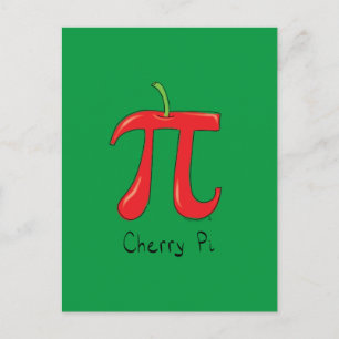 Carte postale Cherry Pi Cute Math Pi Day