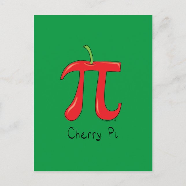 Carte postale Cherry Pi Cute Math Pi Day (Devant)