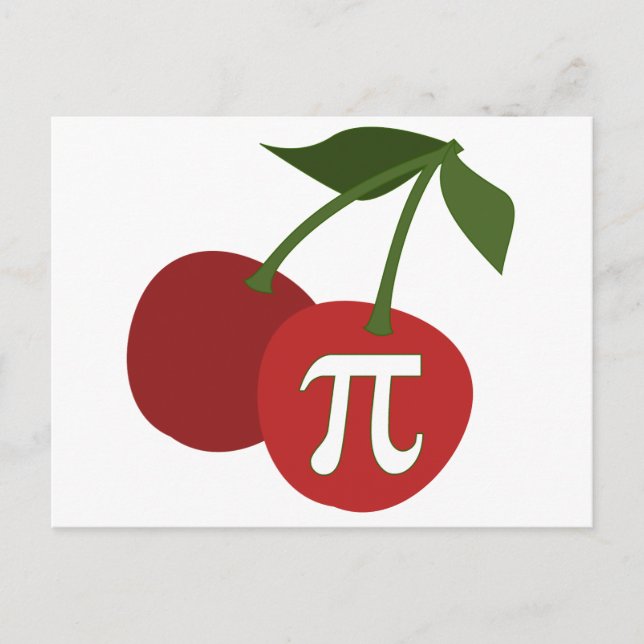 Carte Postale Cherry Pi Day (Devant)