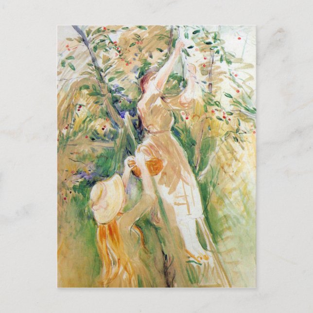 Carte Postale Cherry Tree, étude de Berthe Morisot (Devant)