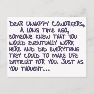 Carte Postale Chers collègues