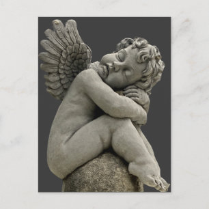 Carte postale Cherub Angel Sculpture Dormir.