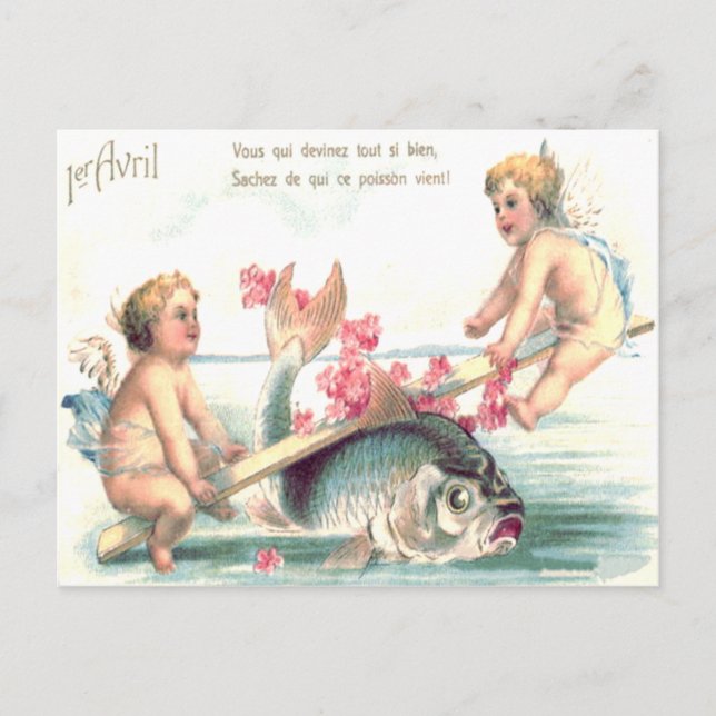 Carte Postale Cherub Angel Voir poisson scié (Devant)