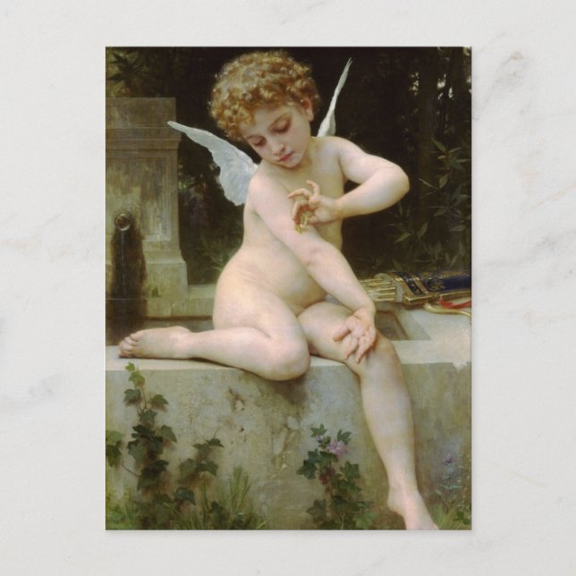 Carte Postale Cherub Avec Un Papillon (Devant)