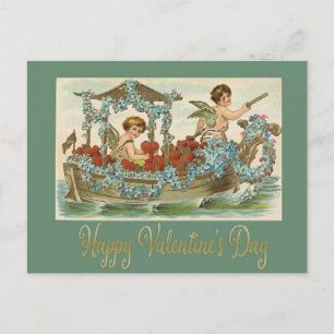 Carte Postale Cherubs de la Saint Valentin vintage