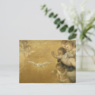 Carte Postale Cherubs et le Saint-Esprit - Art Vintage