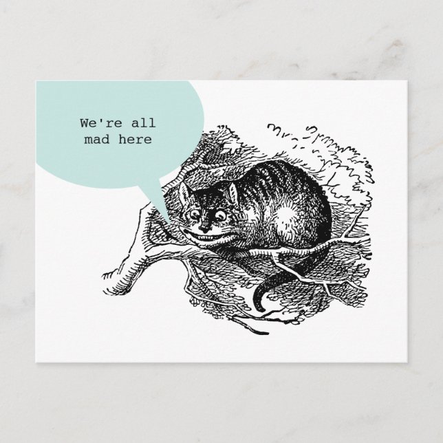 Carte Postale Cheshire Cat (Devant)