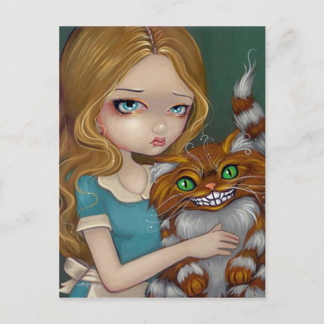 Carte postale "Cheshire Cat Cuddle" (Devant)