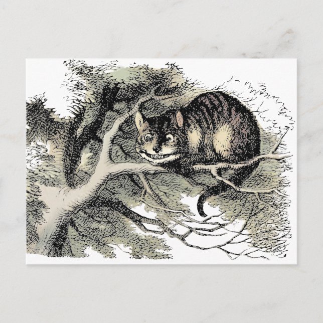 Carte Postale Cheshire Chat Alice Wonderland Classic (Devant)