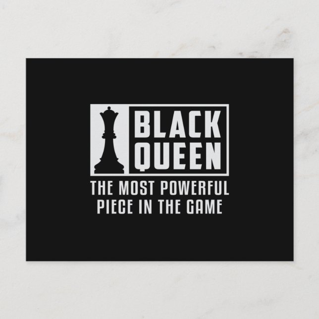 Carte Postale Chess Black Queen Chess Board Checkmate Board Cade (Devant)