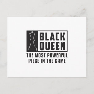 Carte Postale Chess Chess Board Black Queen Checkmate Board Cade