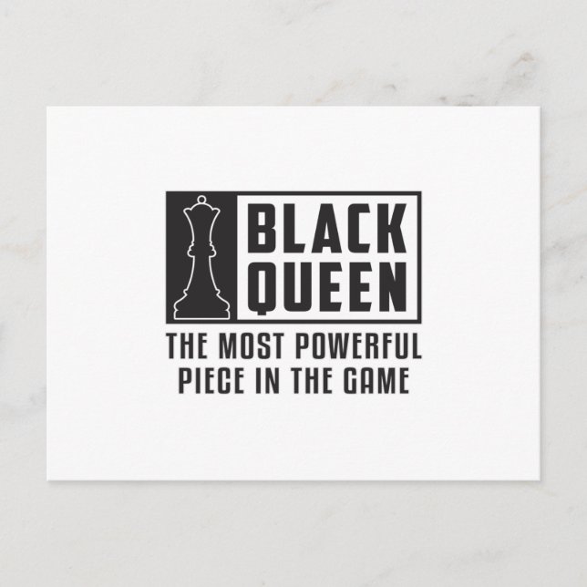 Carte Postale Chess Chess Board Black Queen Checkmate Board Cade (Devant)