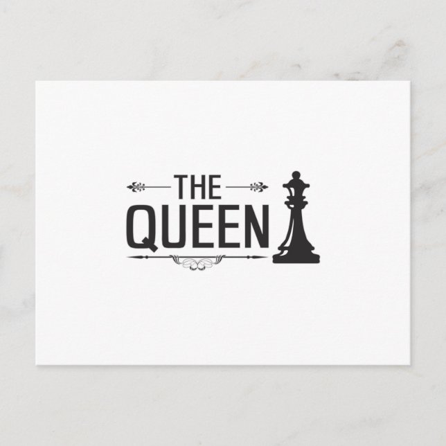 Carte Postale Chess Chess Board Checkmate Queen Board Idée cadea (Devant)