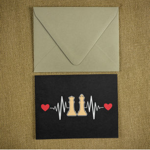 Carte Postale Chess Heartbeat Checkmate Vintage