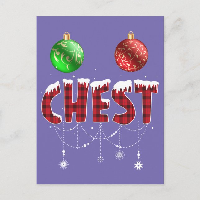 Carte Postale Chest Nuts Christmas Red Plaid Matching Couple Che (Devant)
