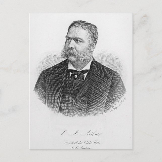 Carte Postale Chester Alan Arthur, gravée par A. Weger (Devant)